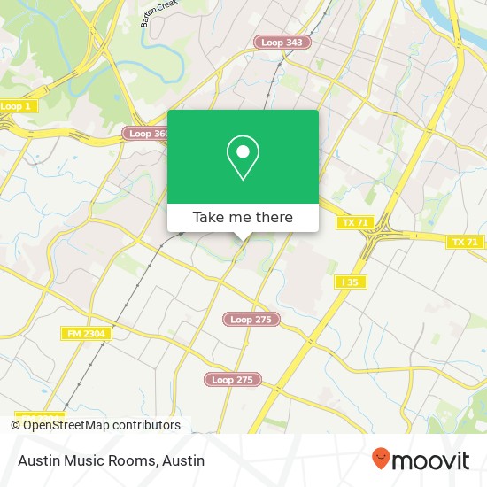 Mapa de Austin Music Rooms