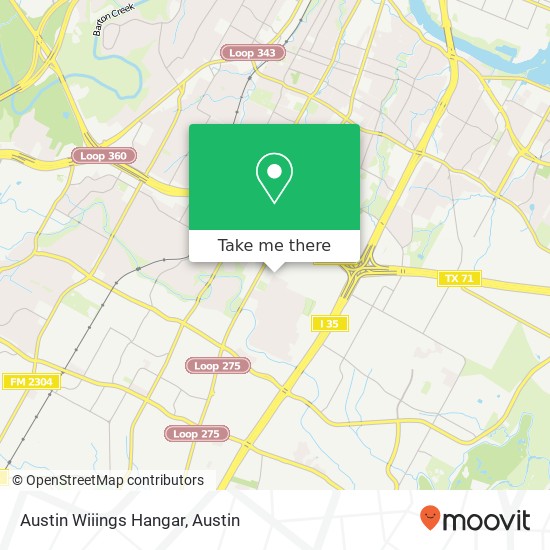 Mapa de Austin Wiiings Hangar