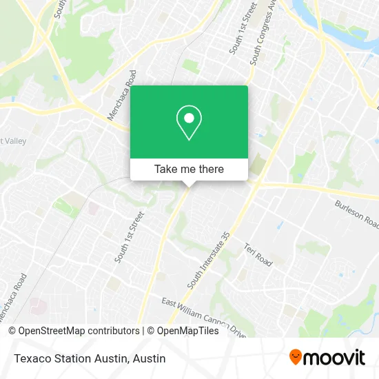 Texaco Station Austin map