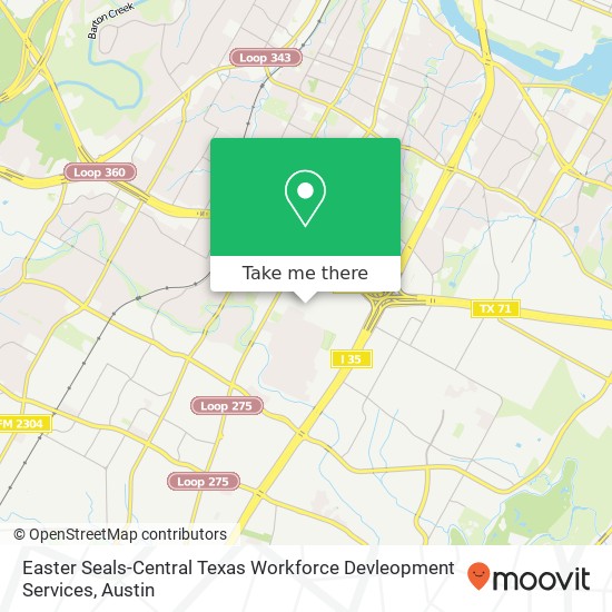 Easter Seals-Central Texas Workforce Devleopment Services map