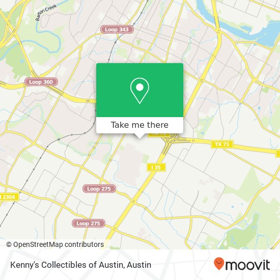 Mapa de Kenny's Collectibles of Austin