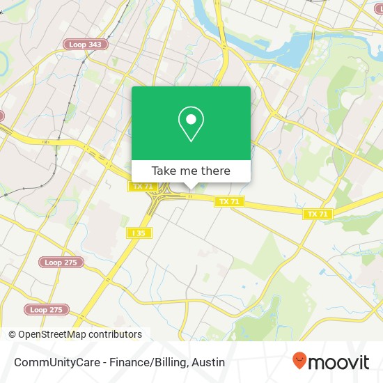 CommUnityCare - Finance / Billing map