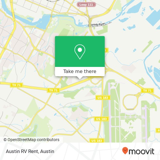 Austin RV Rent map