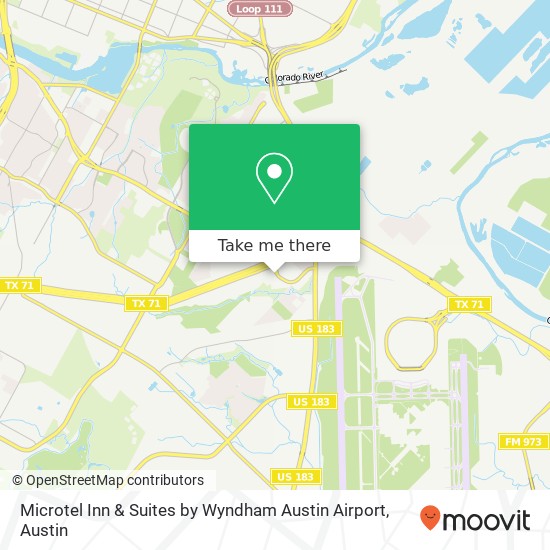 Mapa de Microtel Inn & Suites by Wyndham Austin Airport
