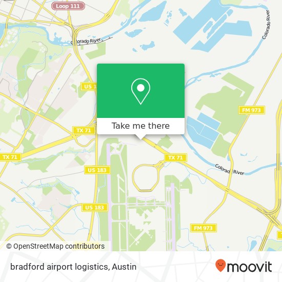Mapa de bradford airport logistics