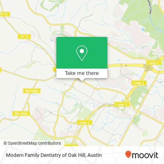 Mapa de Modern Family Dentistry of Oak Hill