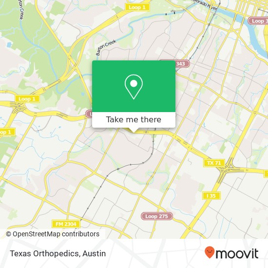 Mapa de Texas Orthopedics