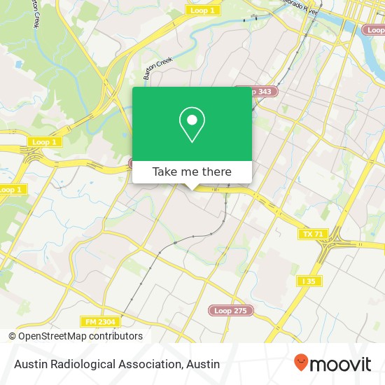 Austin Radiological Association map