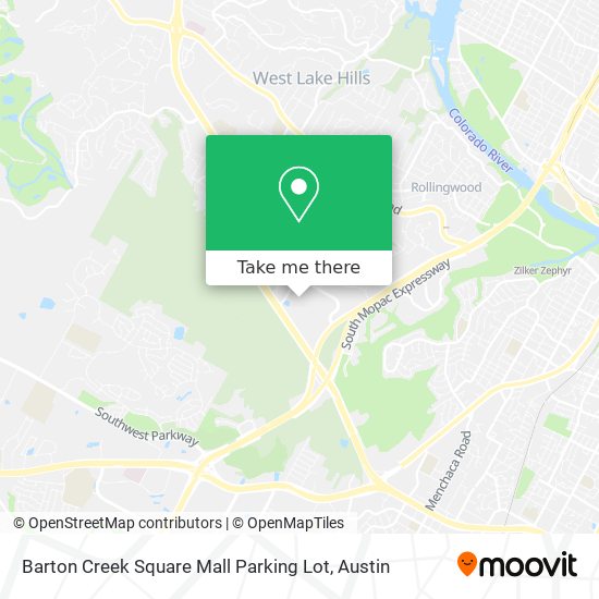 Mapa de Barton Creek Square Mall Parking Lot