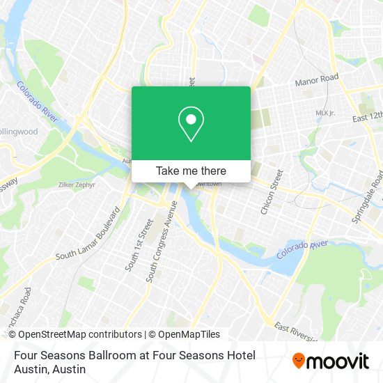 Mapa de Four Seasons Ballroom at Four Seasons Hotel Austin