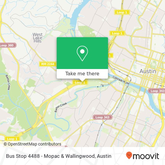 Bus Stop 4488 - Mopac & Wallingwood map