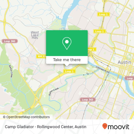 Mapa de Camp Gladiator - Rollingwood Center