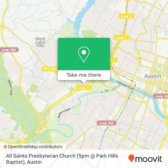 Mapa de All Saints Presbyterian Church (5pm @ Park Hills Baptist)