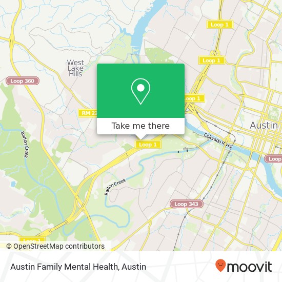 Austin Family Mental Health map