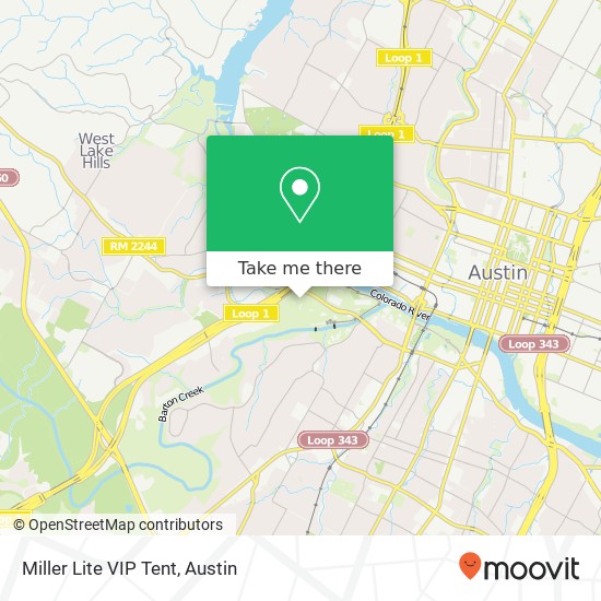 Miller Lite VIP Tent map