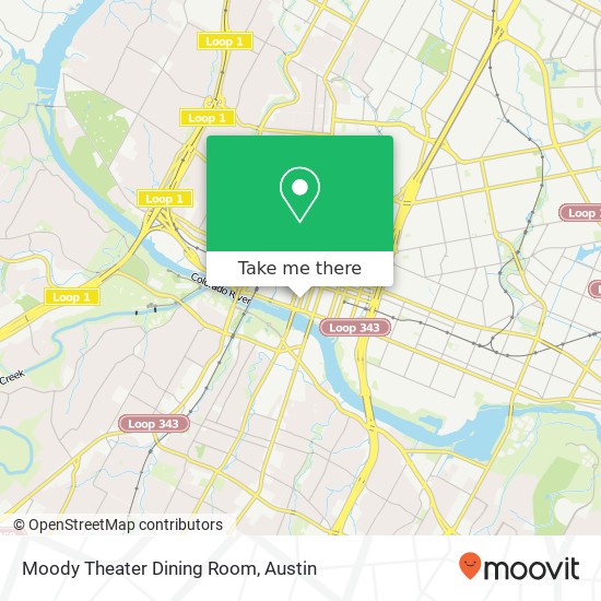 Moody Theater Dining Room map