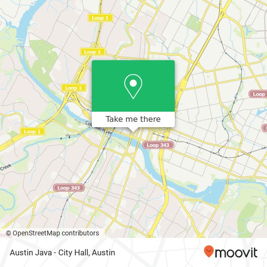 Austin Java - City Hall map