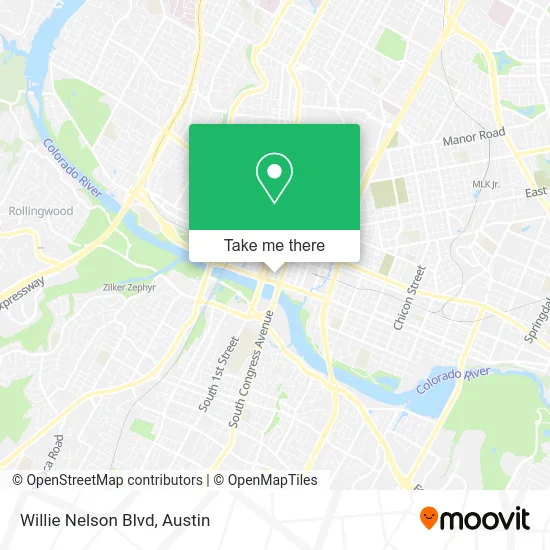 Mapa de Willie Nelson Blvd