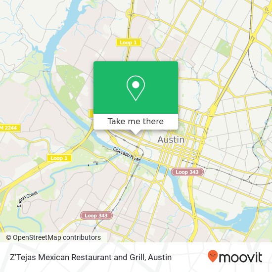 Z'Tejas Mexican Restaurant and Grill map