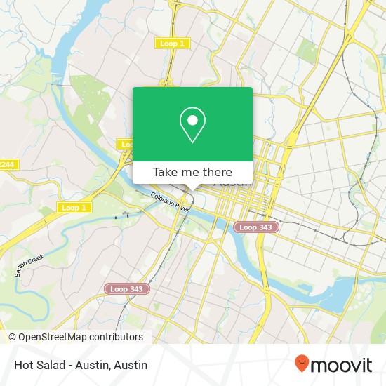 Hot Salad - Austin map
