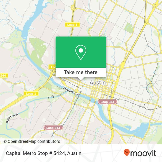 Capital Metro Stop # 5424 map