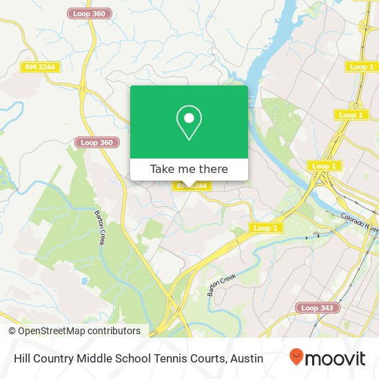 Hill Country Middle School Tennis Courts map