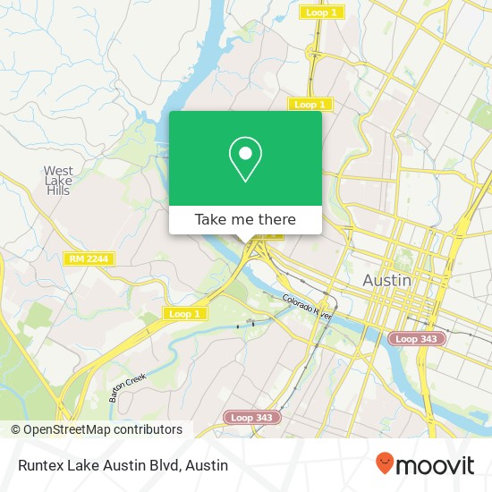 Mapa de Runtex Lake Austin Blvd