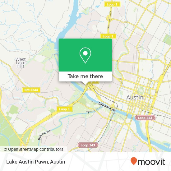 Lake Austin Pawn map