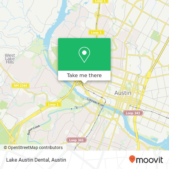 Lake Austin Dental map