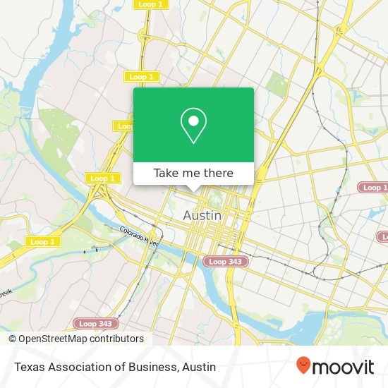 Mapa de Texas Association of Business