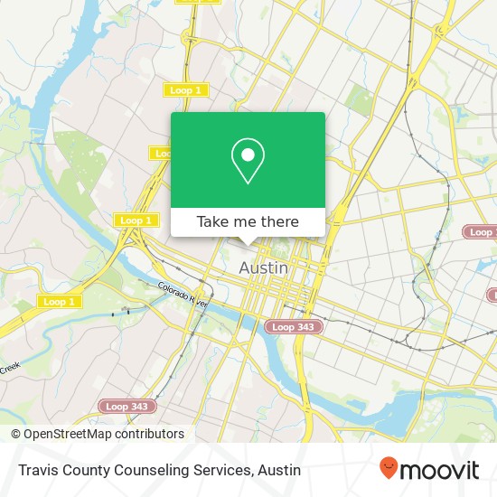 Mapa de Travis County Counseling Services