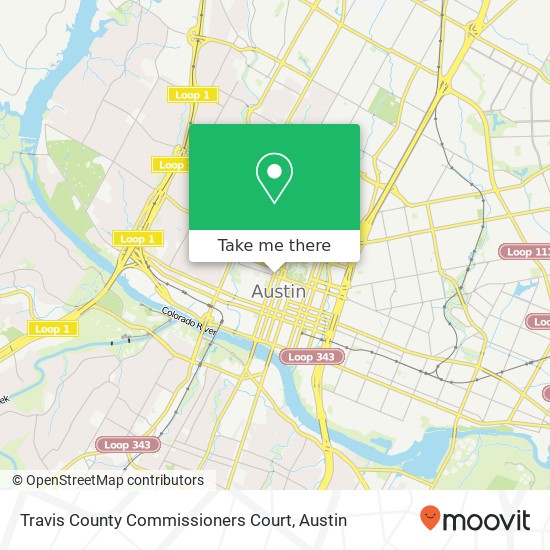 Travis County Commissioners Court map