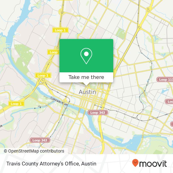 Mapa de Travis County Attorney's Office