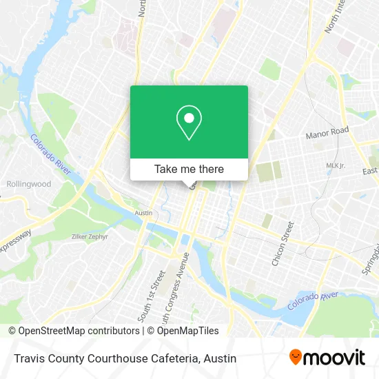 Travis County Courthouse Cafeteria map