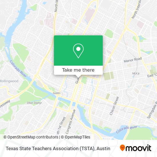 Mapa de Texas State Teachers Association (TSTA)