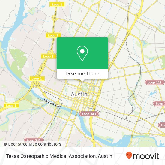 Mapa de Texas Osteopathic Medical Association
