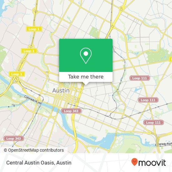 Central Austin Oasis map