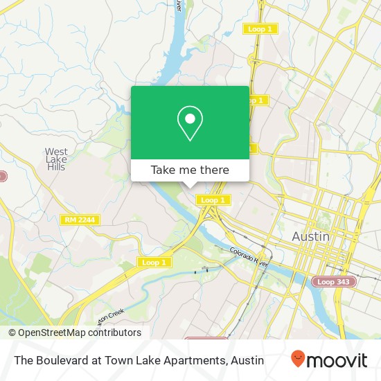 Mapa de The Boulevard at Town Lake Apartments