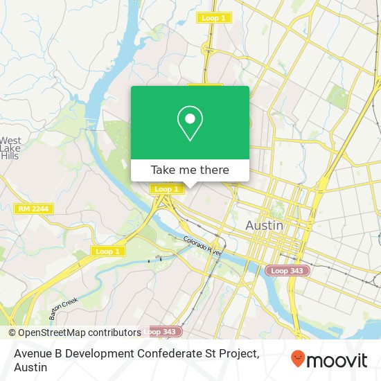 Mapa de Avenue B Development Confederate St Project