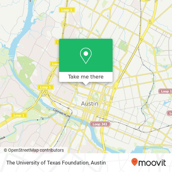 The University of Texas Foundation map