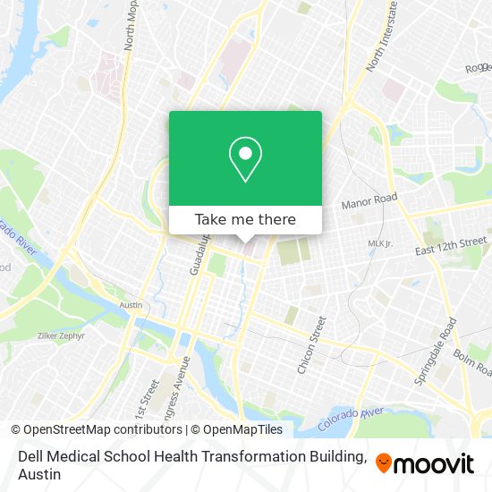 Mapa de Dell Medical School Health Transformation Building
