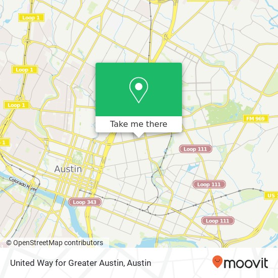 Mapa de United Way for Greater Austin