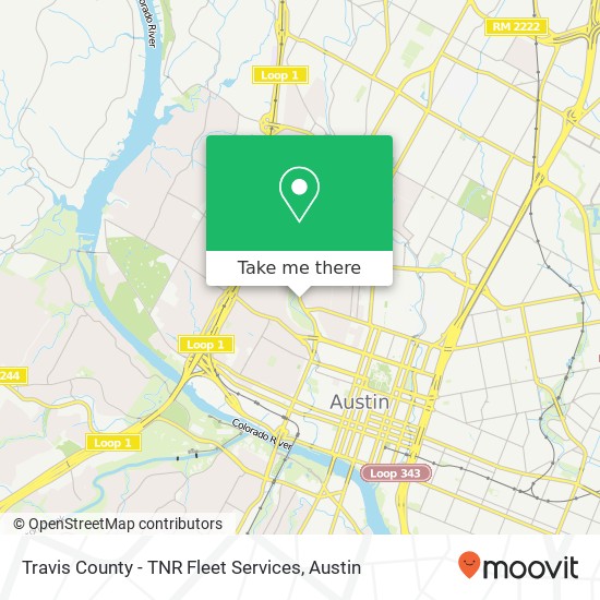 Mapa de Travis County - TNR Fleet Services