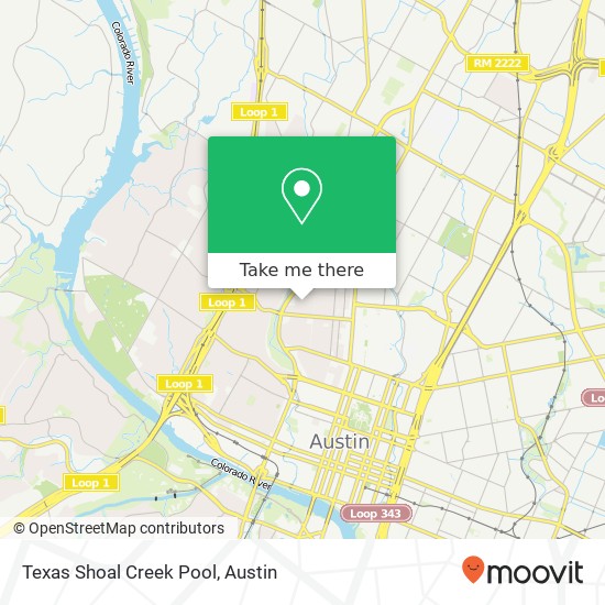 Mapa de Texas Shoal Creek Pool