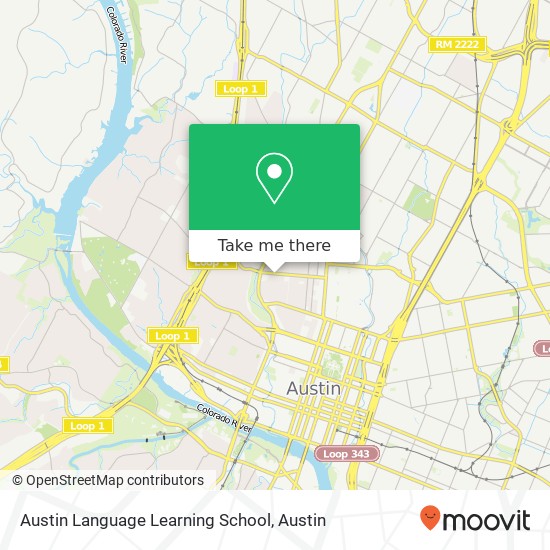 Austin Language Learning School map