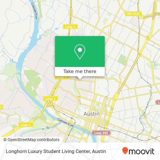 Mapa de Longhorn Luxury Student Living Center