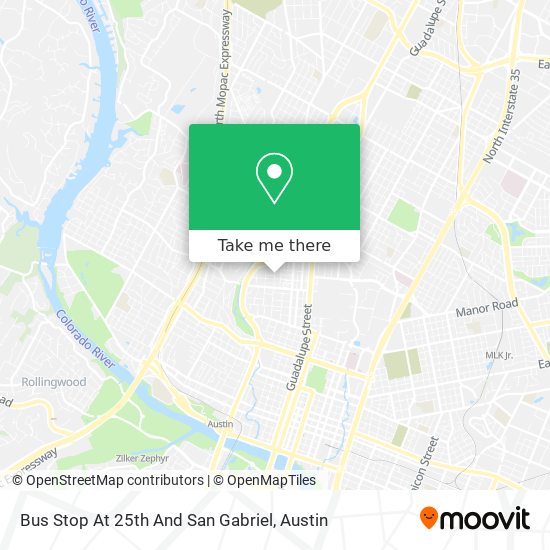 Mapa de Bus Stop At 25th And San Gabriel