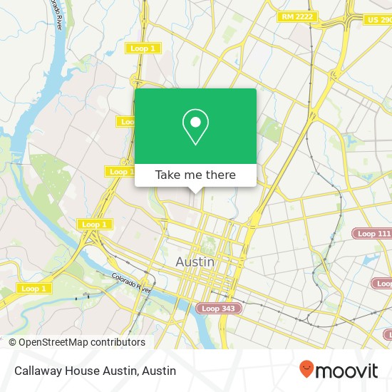 Callaway House Austin map