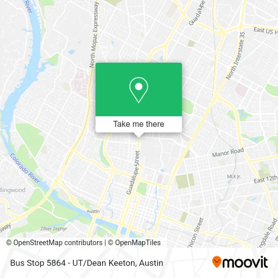 Mapa de Bus Stop 5864 - UT/Dean Keeton