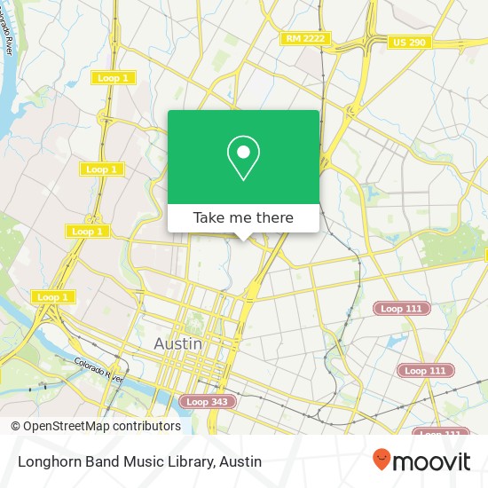 Longhorn Band Music Library map